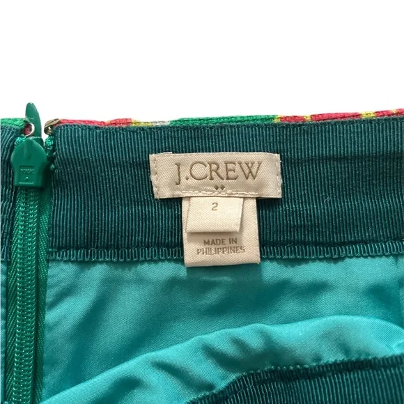 J Crew Green Floral Skirt - Picture 3 of 6